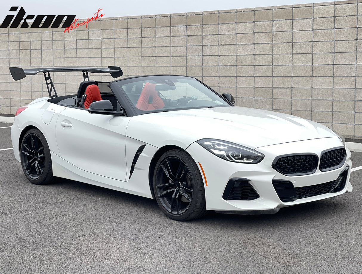 57'' 12" Height Drag Trunk Spoiler V2 Side Plates V6 Legs Carbon Fiber