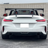 56"Inch GT Style Trunk Spoiler V3 Side Plates V3 Legs 3D Carbon Fiber
