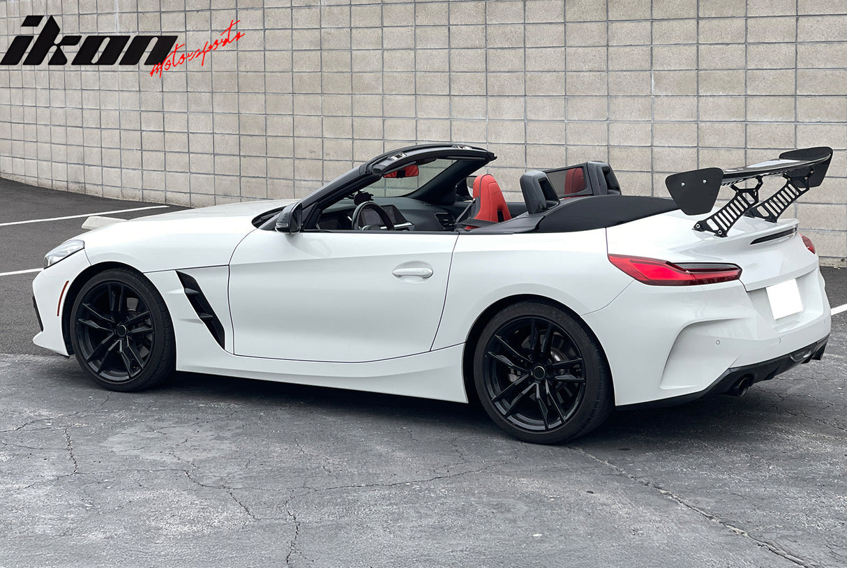 56"Inch GT Style Trunk Spoiler V3 Side Plates V3 Legs 3D Carbon Fiber