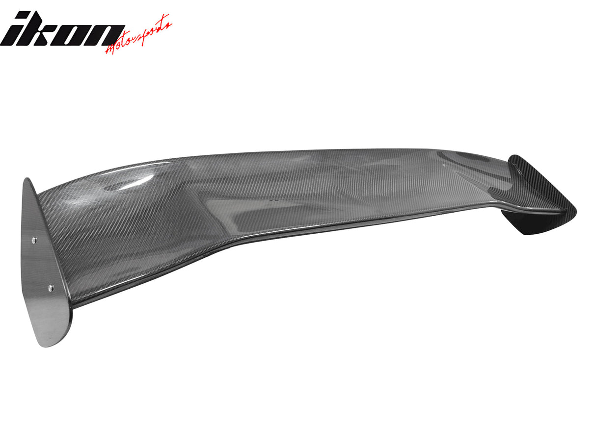 56"Inch GT Style Trunk Spoiler V3 Side Plates V3 Legs 3D Carbon Fiber