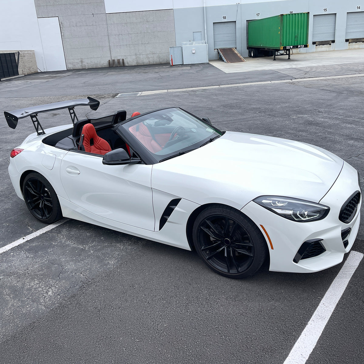 56"Inch GT Style Trunk Spoiler V3 Side Plates V6 Legs 3D Carbon Fiber
