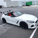 56"Inch GT Style Trunk Spoiler V3 Side Plates V6 Legs 3D Carbon Fiber
