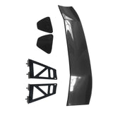 56"Inch GT Style Trunk Spoiler V3 Side Plates V6 Legs 3D Carbon Fiber