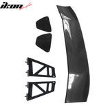 56"Inch GT Style Trunk Spoiler V3 Side Plates V6 Legs 3D Carbon Fiber