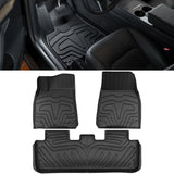2020-2025 Tesla Model Y Floor + Trunk Mats 3D TPE Carpets Cargo Liner