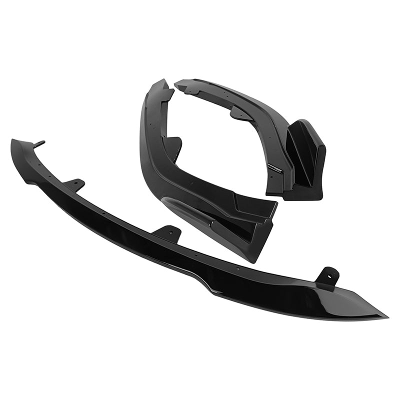 2019-2022 Toyota Corolla Auris 5-Door Gloss Black 3PC Front Bumper Lip