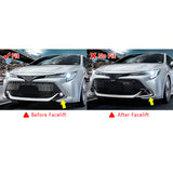 2019-2021 Toyota Corolla Auris 5-Door Matte Black 3PC Front Bumper Lip