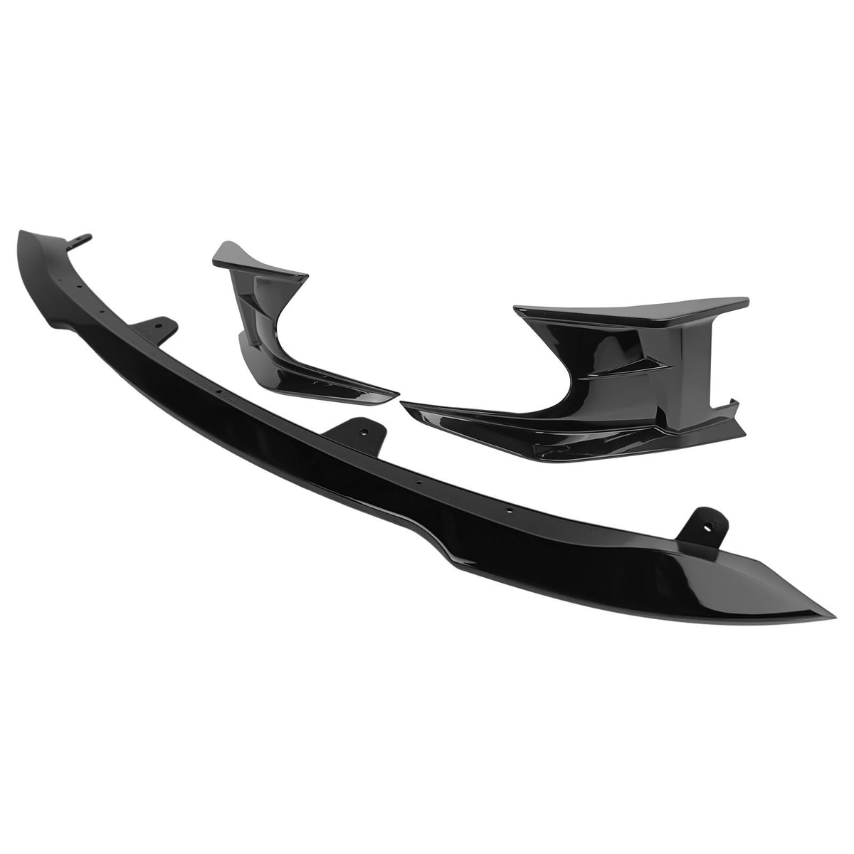 2019-2021 Toyota Corolla Gloss Black Front Bumper Lip + Side Canards