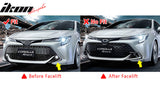 2019-2021 Toyota Corolla Gloss Black Front Bumper Lip + Side Canards