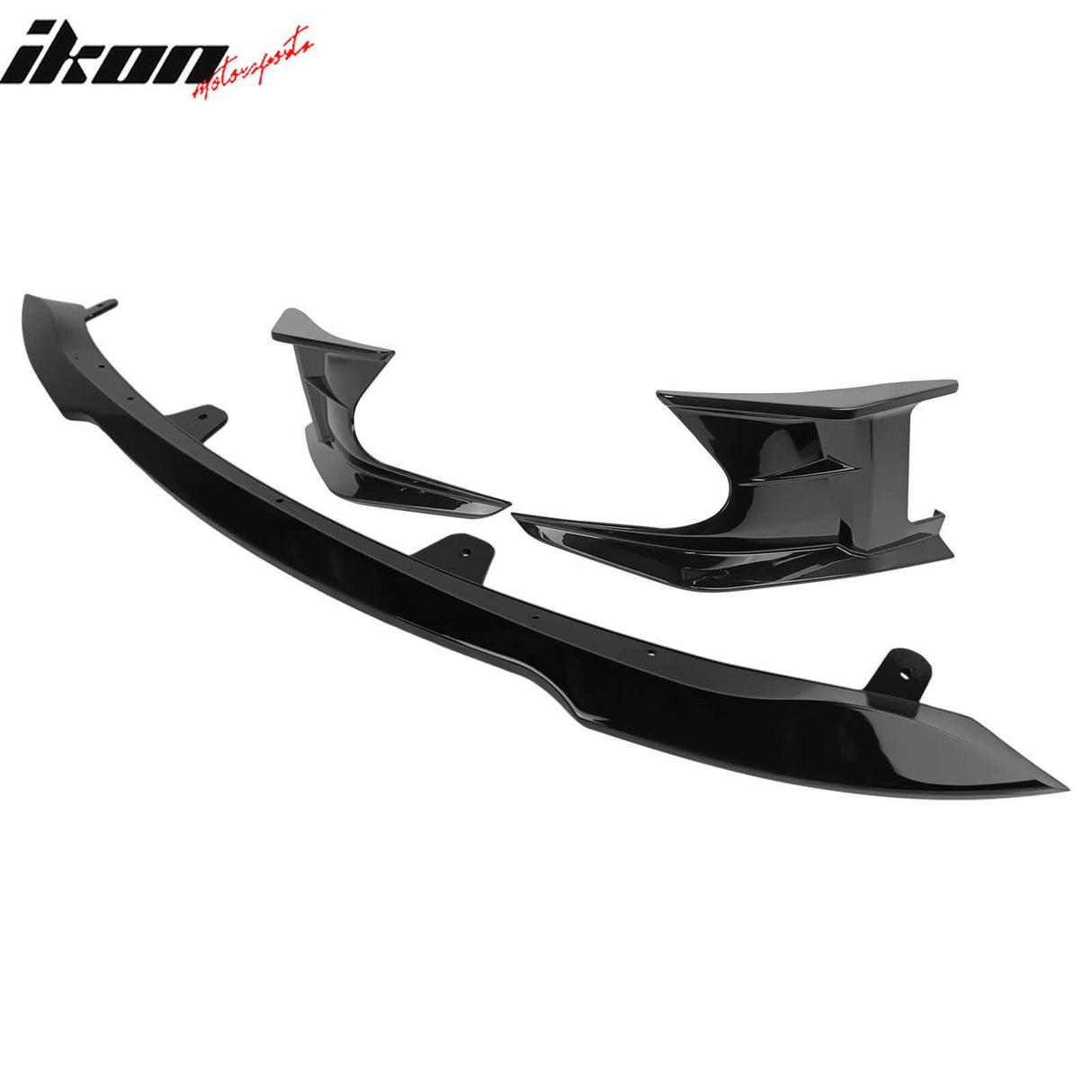 2019-2021 Toyota Corolla Gloss Black Front Bumper Lip + Side Canards