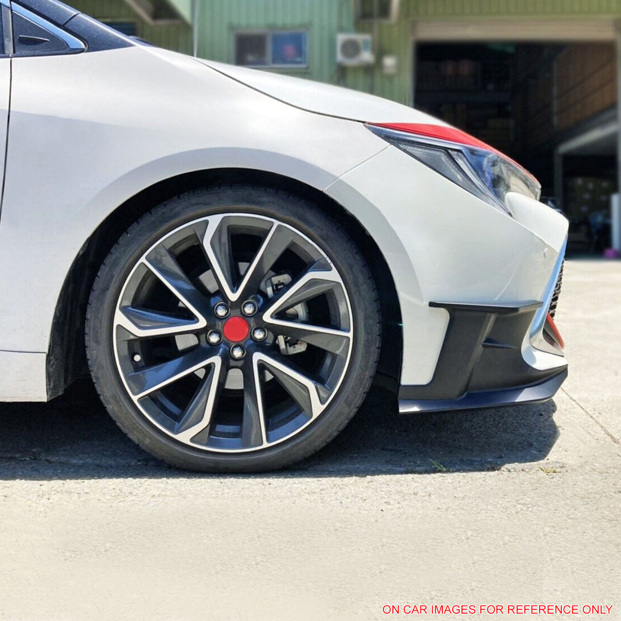 2022-2023 Toyota Corolla Matte Black Front Bumper Lip + Side Canards