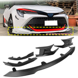 2019-2021 Toyota Corolla Matte Black 3PCS Front Bumper Lip+Side Canard