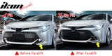 2019-2021 Toyota Corolla Matte Black 3PCS Front Bumper Lip+Side Canard