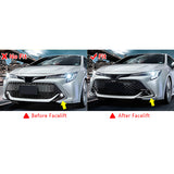 2022-2023 Toyota Corolla Gloss Black 3PC Front Bumper Lip+Side Canards