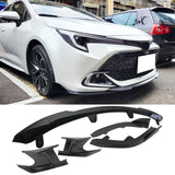 2022-2023 Toyota Corolla Matte Black 3PC Front Bumper Lip+Side Canards