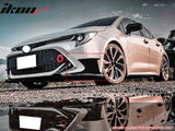 2022-2023 Toyota Corolla Matte Black 3PC Front Bumper Lip+Side Canards