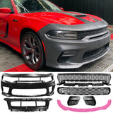 2015-2023 Dodge Charger Widebody Front Bumper Cover + Pink Lip PP