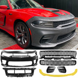 2015-2023 Dodge Charger Widebody Front Bumper Cover + Yellow Lip PP