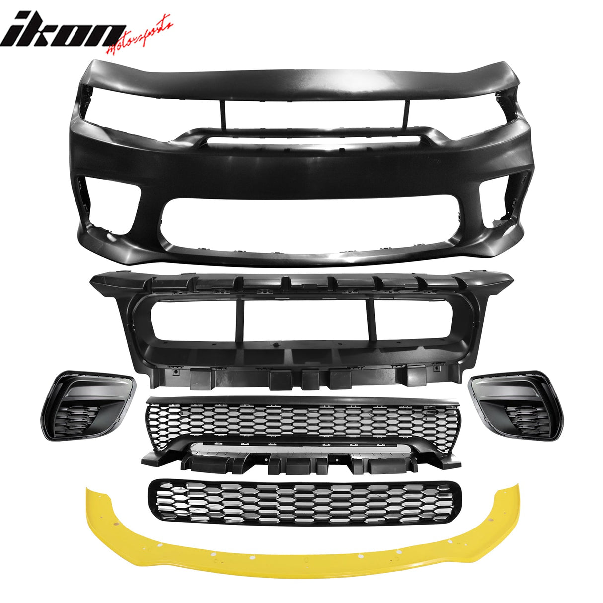 2015-2023 Dodge Charger Widebody Front Bumper Cover + Yellow Lip PP