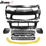2015-2023 Dodge Charger Widebody Front Bumper Cover + Yellow Lip PP