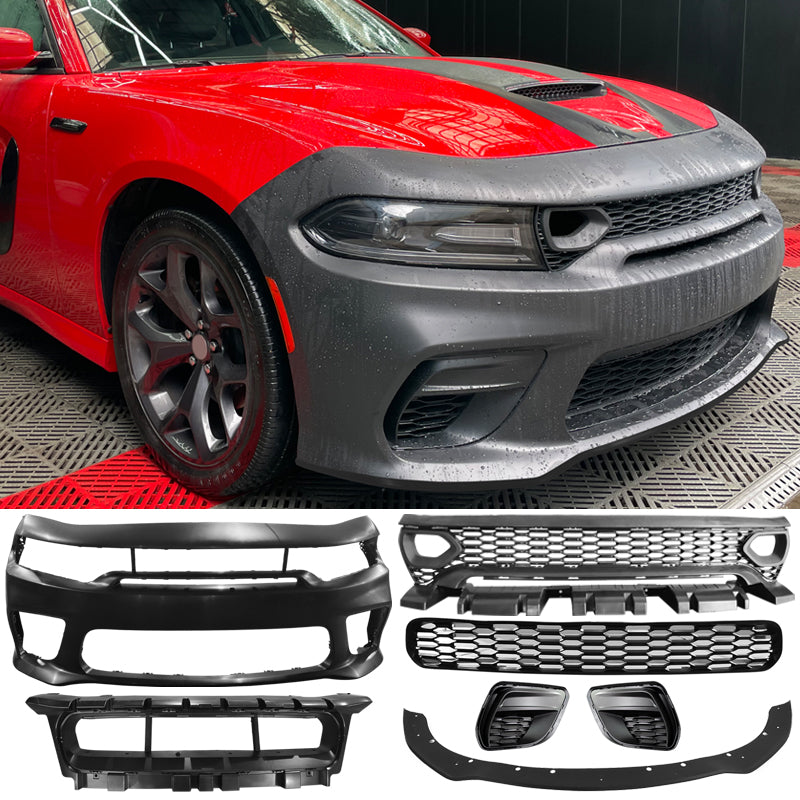 2015-2023 Dodge Charger Widebody SRT Bumper Cover Matte Black Lip PP