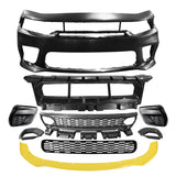 2015-2023 Dodge Charger Widebody SRT Front Bumper Cover Yellow Lip PP