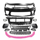2015-2023 Dodge Charger Widebody SRT LED Bumper Cover Pink Lip PP