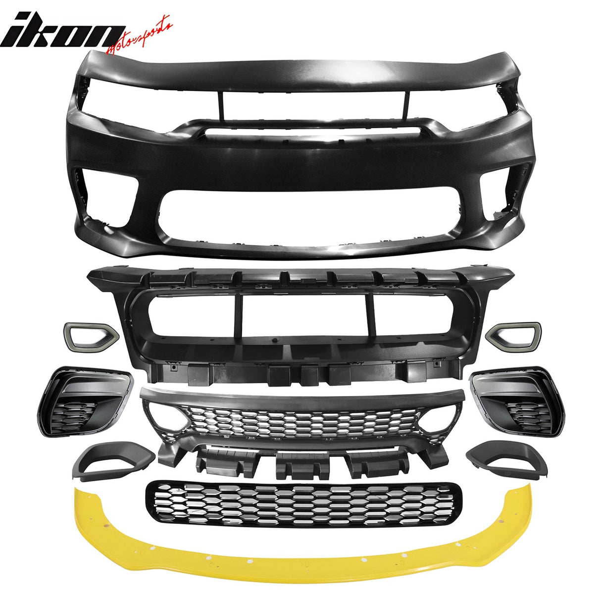 2015-2023 Dodge Charger Widebody SRT Bumper Cover Yellow Lip PP