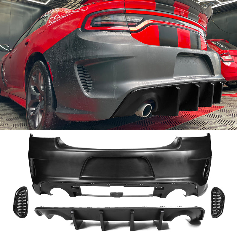 2015-2023 Dodge Charger Rear &  Front Bumper Yellow Lip Diffuser