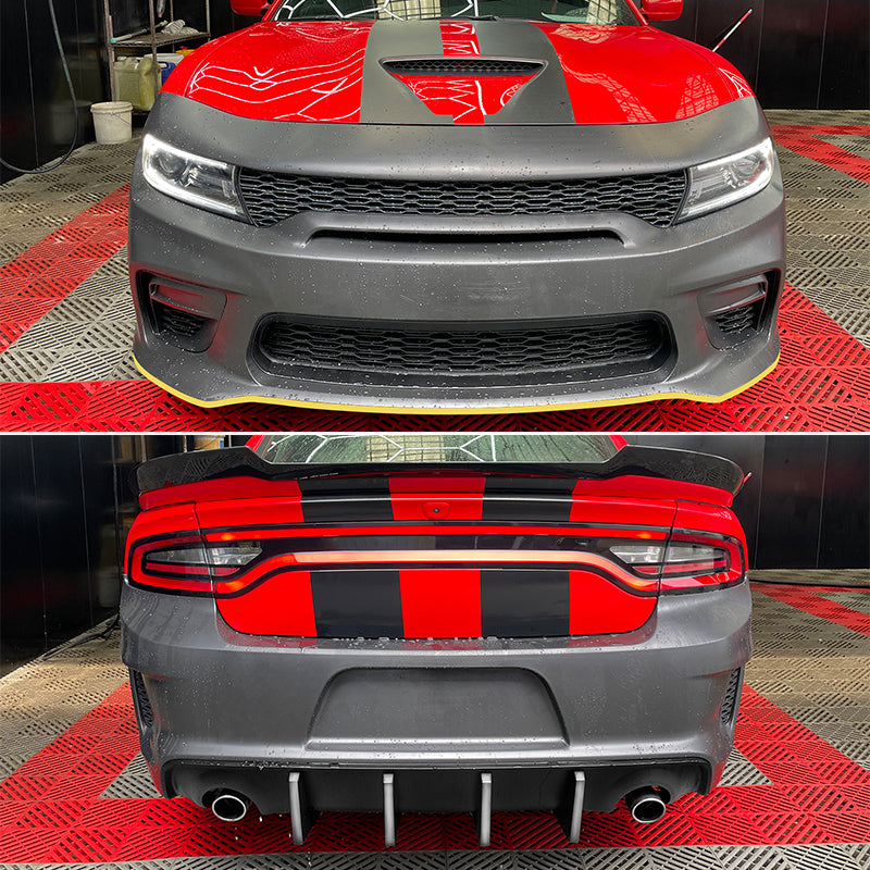 2015-2023 Dodge Charger Rear &  Front Bumper Yellow Lip Diffuser