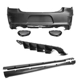 2015-2023 Dodge Charger IKON Matte Black Front Rear Bumper Covers PP