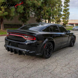 2015-2023 Dodge Charger IKON Matte Black Front Rear Bumper Covers PP