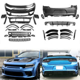 2015-2023 Dodge Charger Widebody Rear Bumper Covers W/ SRT Grilles ABS