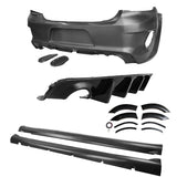 2015-2023 Dodge Charger IKON Gloss Black Front Rear Bumper Covers PP