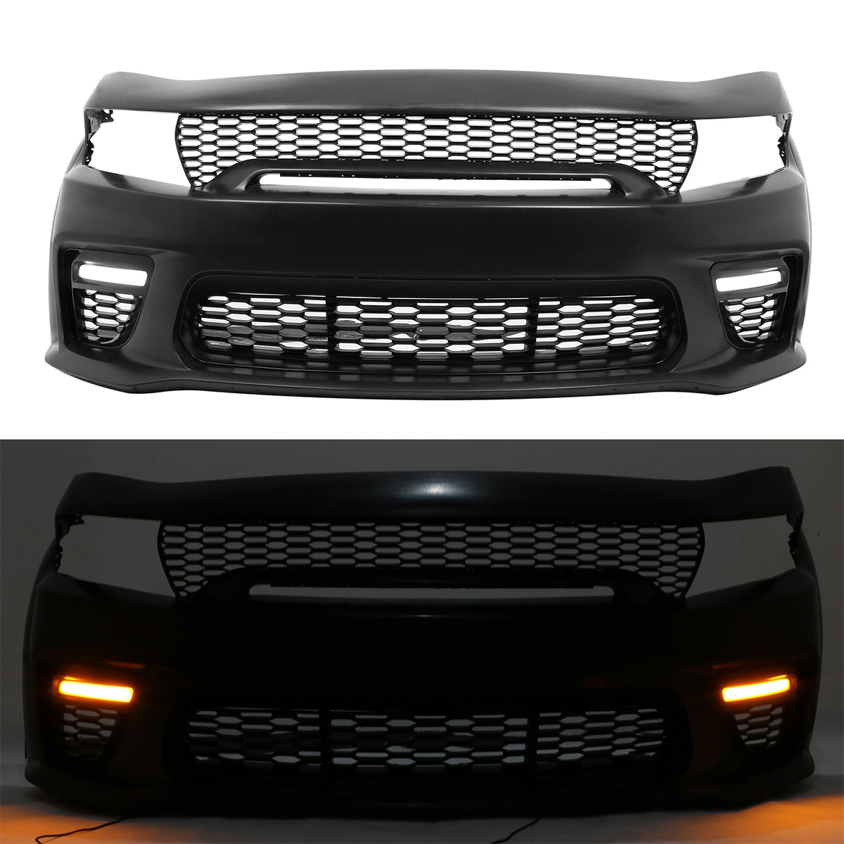 2015-2023 Dodge Charger IKON Matte Black Rear Bumper Cover Diffuer PP