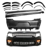 2015-2023 Dodge Charger IKON Matte Black Rear Bumper Cover Diffuer PP