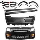 2015-2023 Dodge Charger IKON Matte Black Rear Bumper Cover Diffuer PP