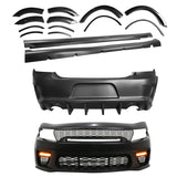 2015-2023 Dodge Charger Widebody Gloss Whole Bumper Diffuser PP W/ LED