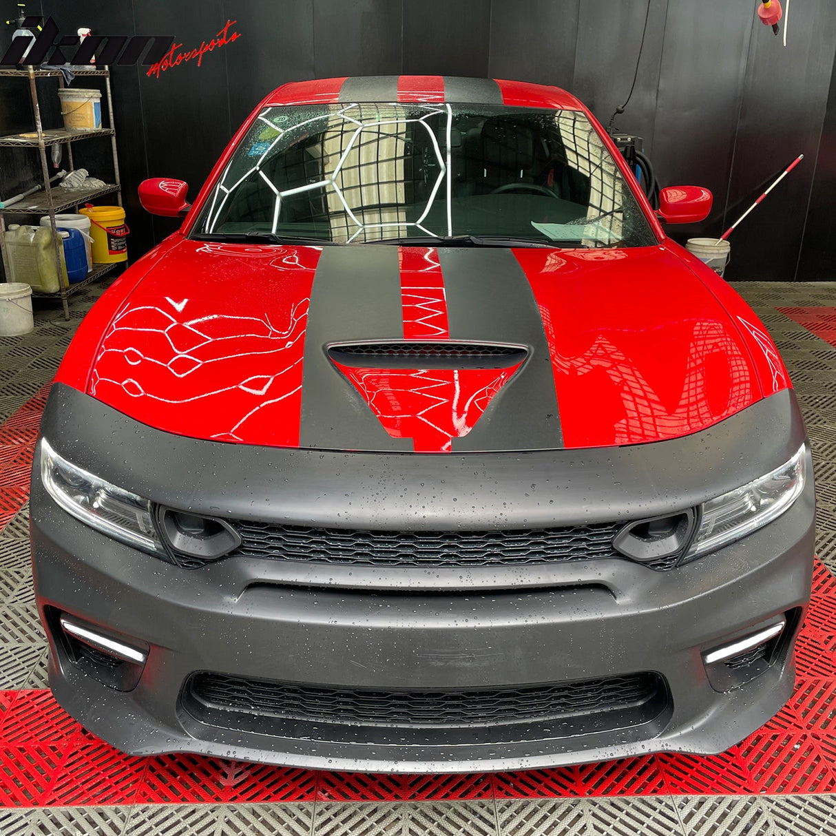 2015-2023 Dodge Charger Widebody SRT Black LED Front Bumper Kits PP
