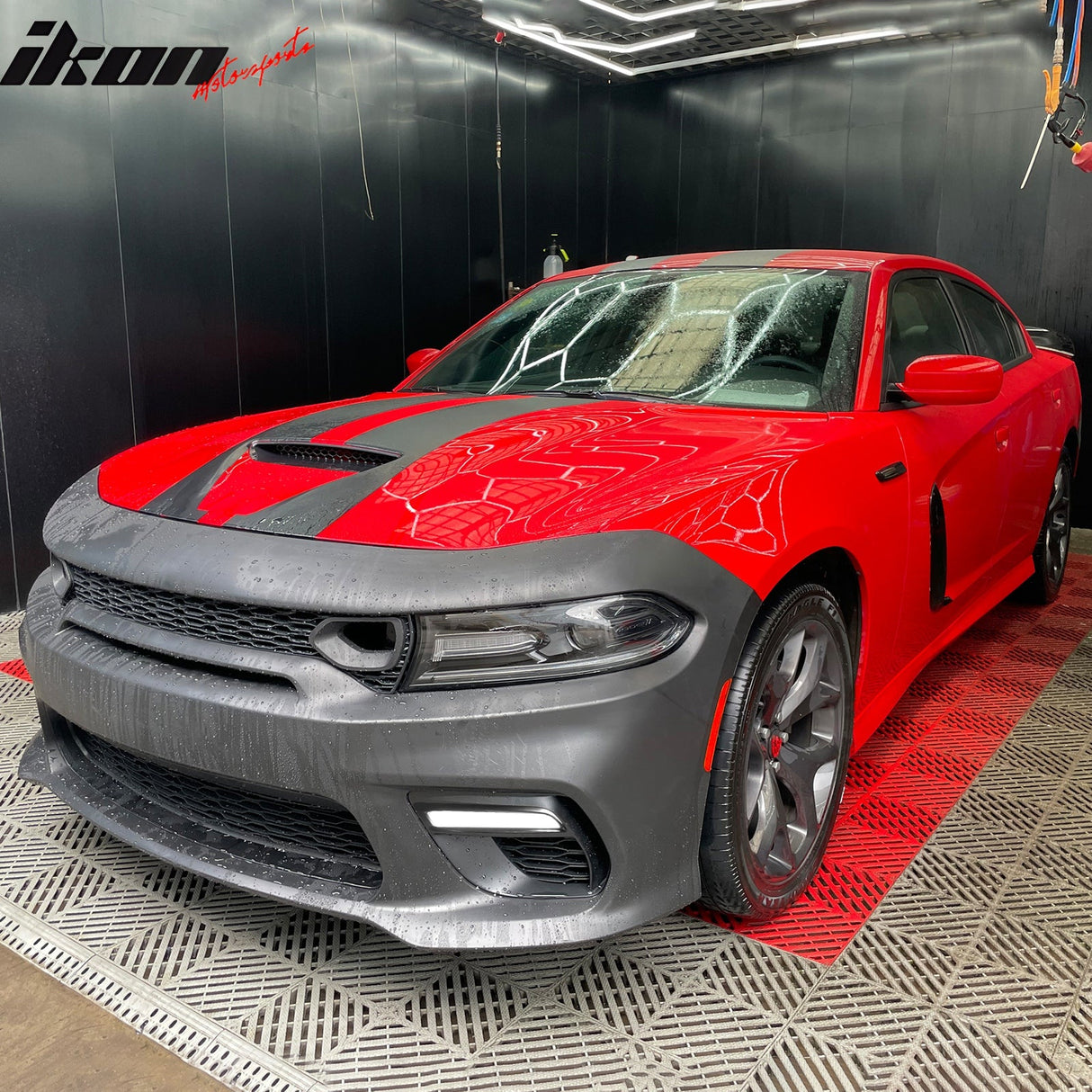 2015-2023 Dodge Charger Widebody SRT Black LED Front Bumper Kits PP
