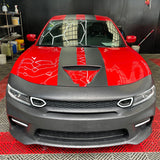 2015-2023 Dodge Charger Widebody SRT Black Front Bumper W/LED Light PP