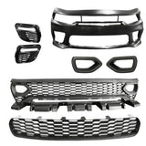 2015-2023 Dodge Charger Widebody SRT Black Front Bumper W/LED Light PP