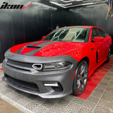 2015-2023 Dodge Charger Widebody SRT Black Front Bumper W/LED Light PP
