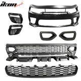 2015-2023 Dodge Charger Widebody SRT Black Front Bumper W/LED Light PP