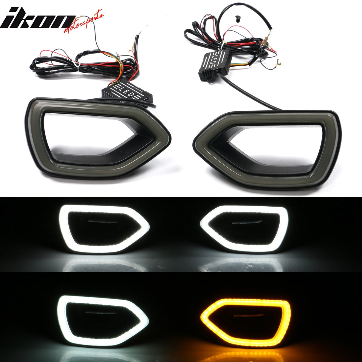 2015-2023 Dodge Charger Widebody SRT Black Front Bumper W/LED Light PP