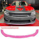 2015-2023 Dodge Charger Widebody Front Bumper Cover Pink Lip LED PP