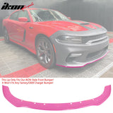 2015-2023 Dodge Charger Widebody Front Bumper Cover Pink Lip LED PP