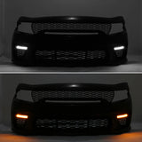 2015-2023 Dodge Charger  Front Bumper Cover Grill LED Widebody Black P