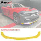 2015-2023 Dodge Charger Widebody LED Front Bumper Cover Yellow Lip PP