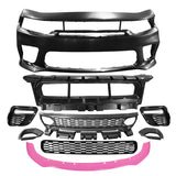 2015-2023 Dodge Charger Widebody SRT LED Front Bumper Cover Pink PP